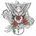 RIP 2002 - 2020 vision with elements tattoo design idea