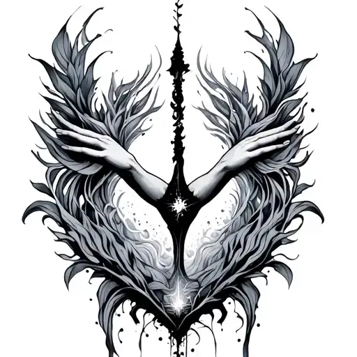 rebirth overcoming obstacles kindness peace tattoo design idea