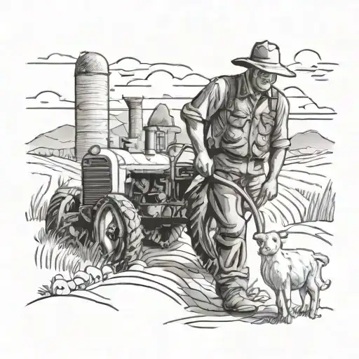so god made a farmer tattoo design idea
