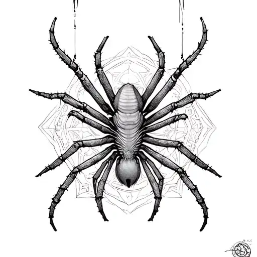 anansi the spider god symbol in alchemy tattoo design idea
