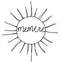 sun with the words memere in cursive writing tattoo design idea