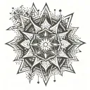 snowflake and sun combination tattoo tattoo design idea