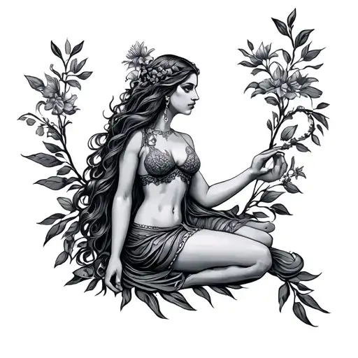 Cancer Goddess tattoo design idea