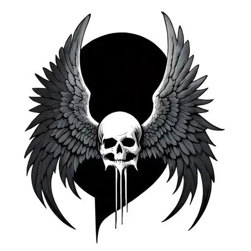 supernatural Anti-Possession sign and wings tattoo design idea
