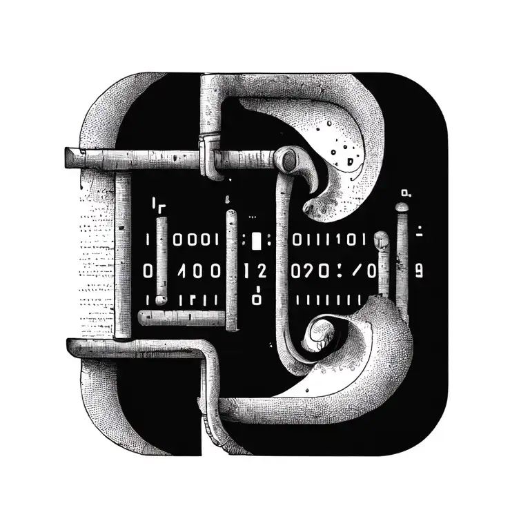 Morse Code bar Numbers tattoo design idea