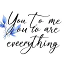 "You to me are everything " Bluebell tattoo design idea