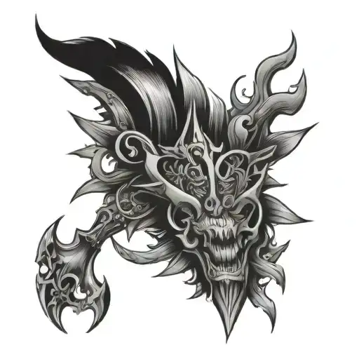 Savage word tattoo design idea