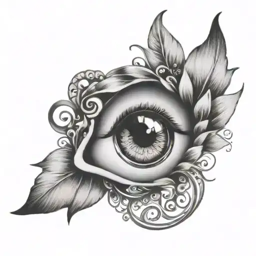 Gypsy eye tattoo design idea