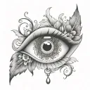 Gypsy eye tattoo design idea