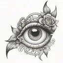 Gypsy eye tattoo design idea