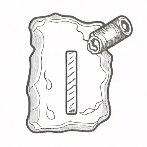 cigarette butt tattoo design idea