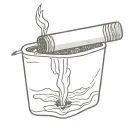 cigarette butt tattoo design idea