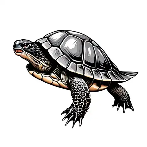 Japanese Turtle tattoo design idea