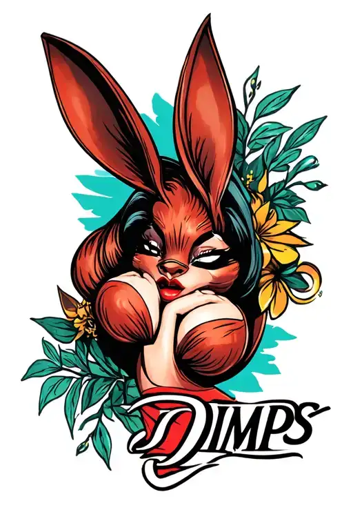 "Dimps" Jessica rabbit tattoo design idea