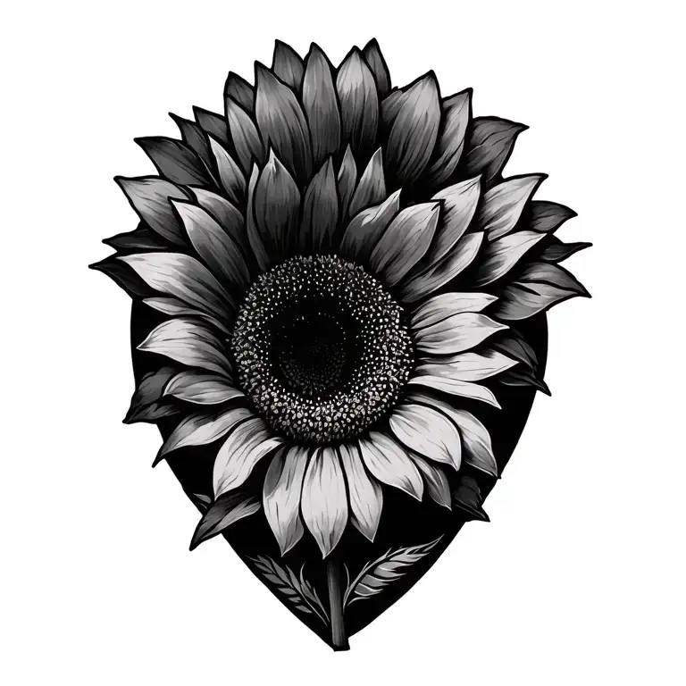 2 sunflowers wrapped tattoo design idea