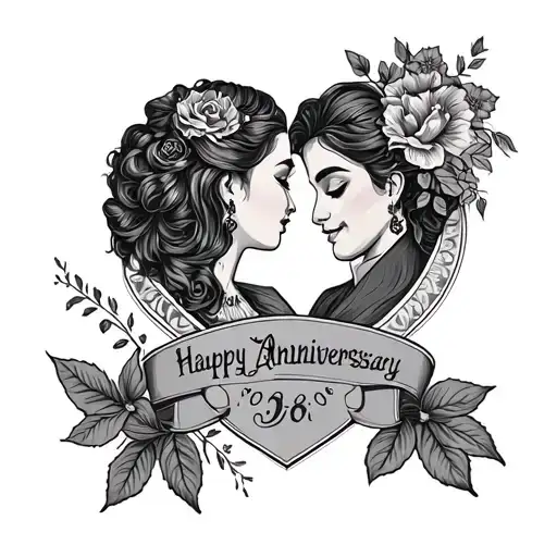 wedding anniversary 6 7 8 tattoo design idea