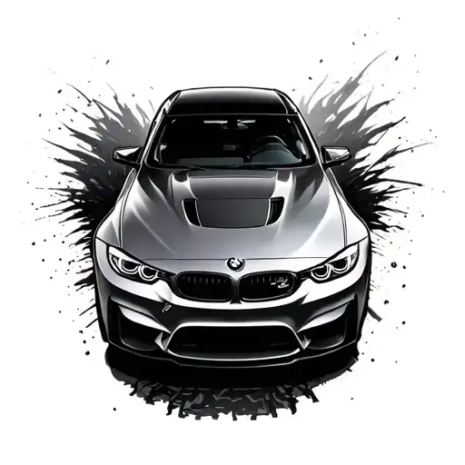 BMW M4 CAR tattoo design idea
