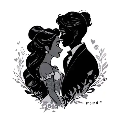 Disney Couple tattoo design idea