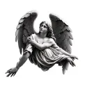 biblically accurate angel tattoo design idea