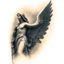 biblically accurate angel tattoo design idea