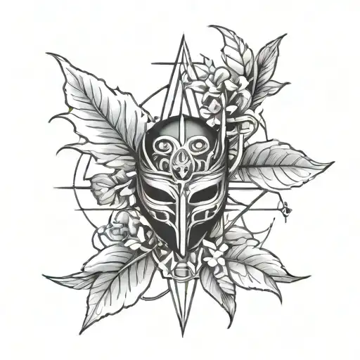 libra, justice symbol, fallen angel, black moor goldfish, ninja star, bonsai tree, masquerade mask tattoo design tattoo design idea