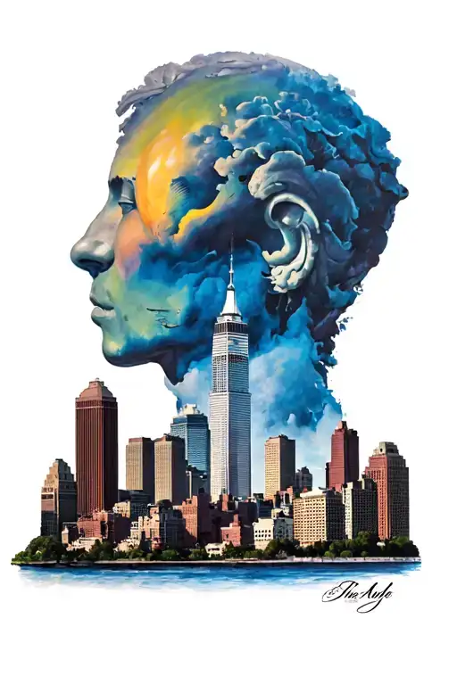 Atlanta skyline tattoo design idea