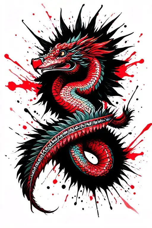 Quetzalcoatl the feathered serpent god, full body. include Tecun Uman, a Mayan calendar, and Mayan pyramid.  tattoo design idea