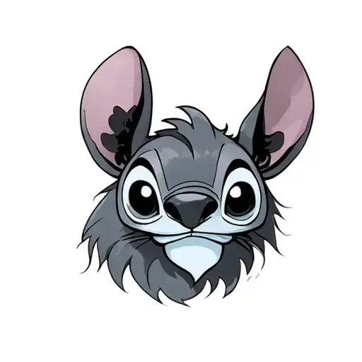 Simba with Stich tattoo design idea