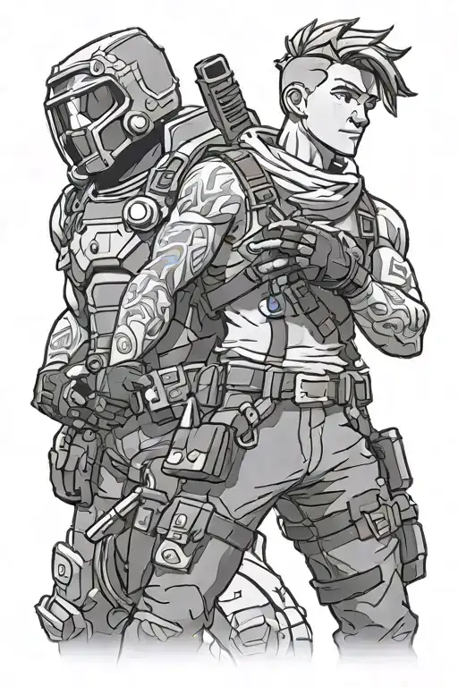 Fortnite  tattoo design idea