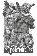 Fortnite  tattoo design idea