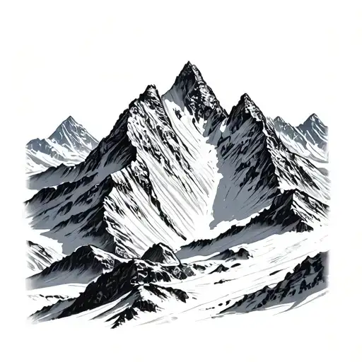 Swiss Alps tattoo design idea