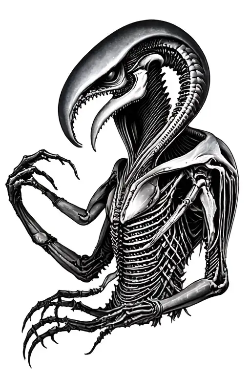 xenomorph Alien movie tattoo design idea