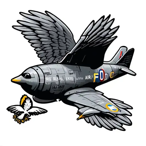 mod the Royal Air Force and American football  tattoo design idea