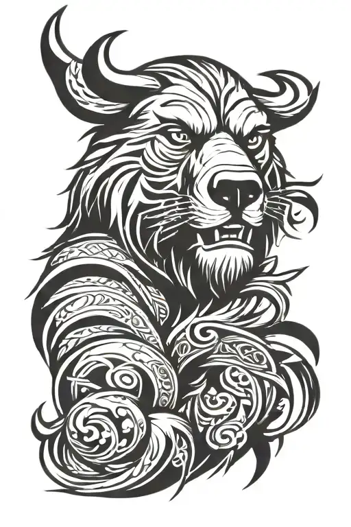 strong, viking, nature, i'm a father, firefighter rugby, beast, bear tattoo design idea