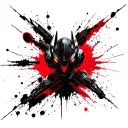 Warframe and space themed tattoo tattoo design idea