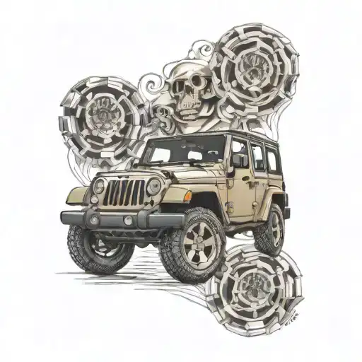 Jeep Wrangler tattoo design idea