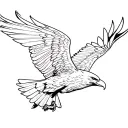 simple eagle soaring tattoo design idea
