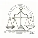 libra sign with 2001 year tattoo design idea