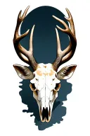 mule deer skull, tattoo design idea