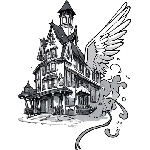 small hazbin hotel angel dust  tattoo design idea