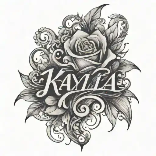 Kayla name tattoo design idea