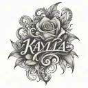 Kayla name tattoo design idea