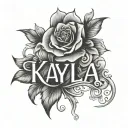 Kayla name tattoo design idea