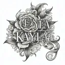 Kayla name tattoo design idea