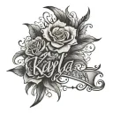 Kayla name tattoo design idea