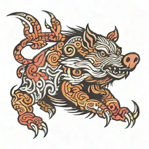 boar tattoo design idea