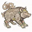 boar tattoo design idea