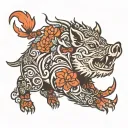 boar tattoo design idea
