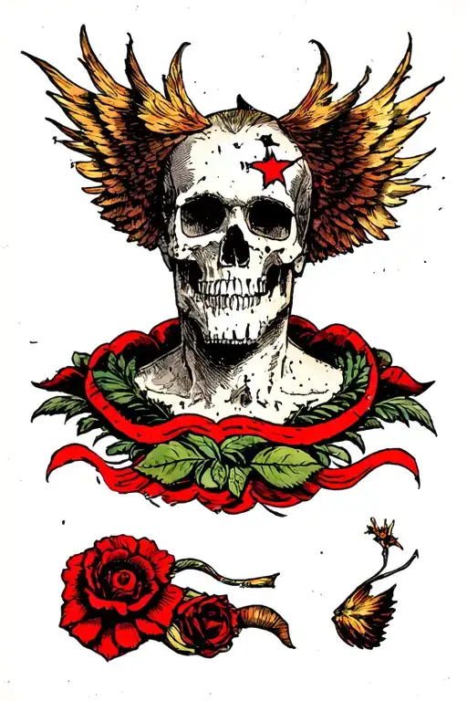torn skin opening tattoo design idea