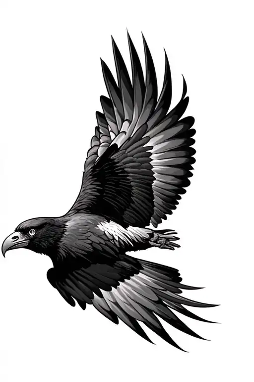 bolvia, andean condor flying tattoo design idea
